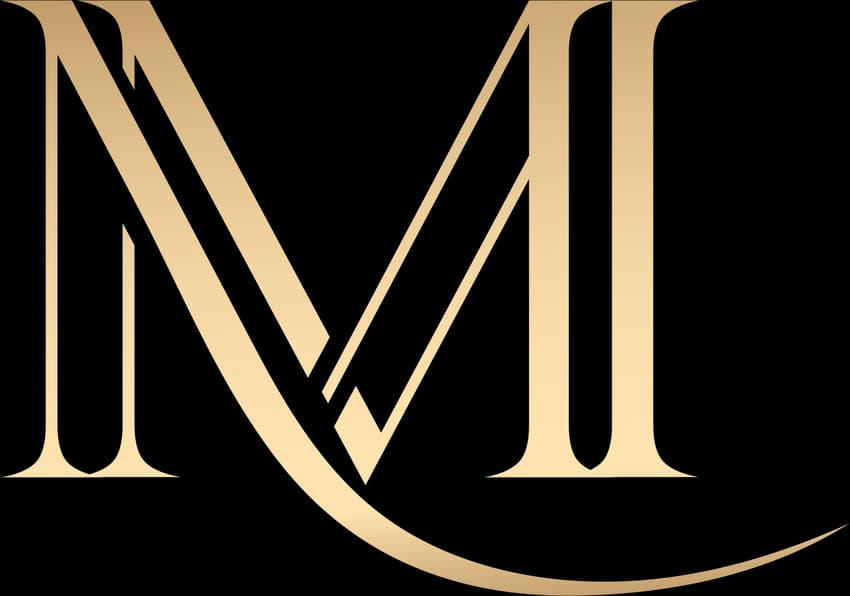 Monograma dourado da Dra. Márcia Morais
